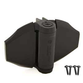 D&D Technologies TCHD2L2S3BTS TruClose Heavy Duty Gate Hinges, for Self Closing Wood or Vinyl Gates up to 154 Pounds, with Alignment Legs, for Square Gate Frame and Post, Black, 2 Count