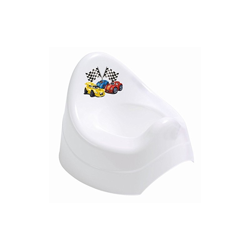 'Bieco Children's Toilet Seat White with Cars Theme Formula Race