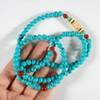 soulnioi 108 Bead Mala Meditation Bracelet Turquoise Four Circle Six-Character