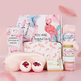 Flamingo Gifts Set for Women, Birthday Gifts Set for Women, Flamingo Gifts for Girls, Flamingo Gifts for Women Unique Flamingo Stuff for Friends/Teacher/Girlfriend with Tumbler Cup