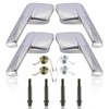 Topkidame Set of 4 Chrome Interior Door Handle Trim Compatible
