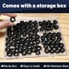 ZQZ 5/16-18 Black 304 Stainless Steel Nylon Lock Nuts, 50PCS