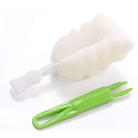 AKOAK 3 Pcs Sponge Ceaning Brush, Scratch Free Glass Cleaning Brush, 360 Degree Rotation, Deep Cleaning, Suitable for Goblets, Water Bottles, Kettles