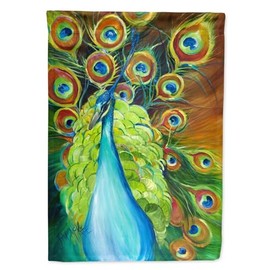 Caroline's Treasures JMK1150GF Bling Peacock Garden Flag Mailbox Flag Decorative Yard Flag Banner Outside Patio Artwork Yard Flower Beds, Garden Size, Multicolor