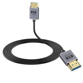 Duttek 8K Mini HDMI to HDMI Cable, 48Gbps Mini HDMI Male to HDMI Male Cable, Ultra Thin Mini HDMI Cord OD2.5mm, Support 8K@60Hz, 4K@240Hz, Dynamic HDR, eARCg for Laptop,Tablet,HDTV,Projector 4FT/1.2M