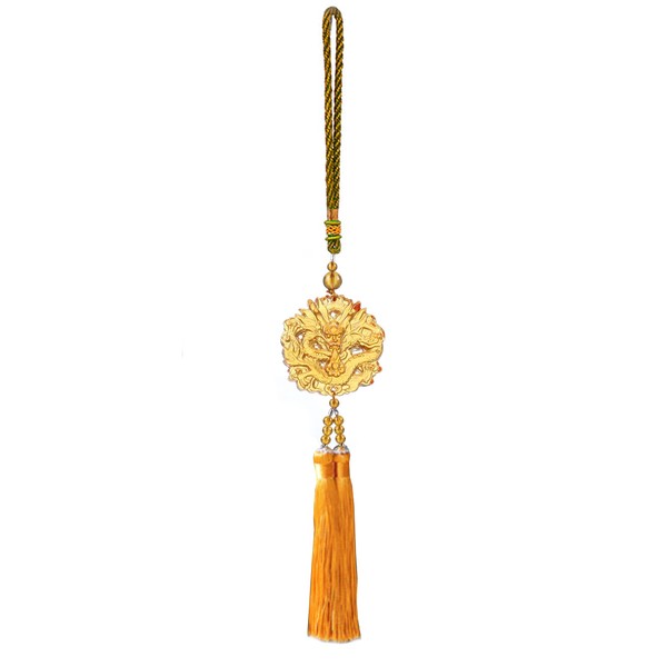 HAMILO Lapis Glass Dragon Amulet, Feng Shui Goods, Good Luck,