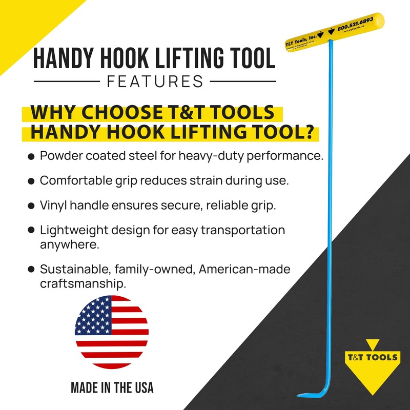 T&T Tools Handy Hook Lifting Tool - 30" Single end