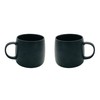 2 Pack Ceramic Cups, Porcelain Mugs With Handle, Smooth Ceramic