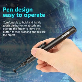 Vacuum Suction Pen, Manual Soldering Sucker Suction Pick Up Tool Soldering Pick Up Tools Set with 2 Tips and 6 Suction Cups for IC SMD SMT Precision Small Electronic Components