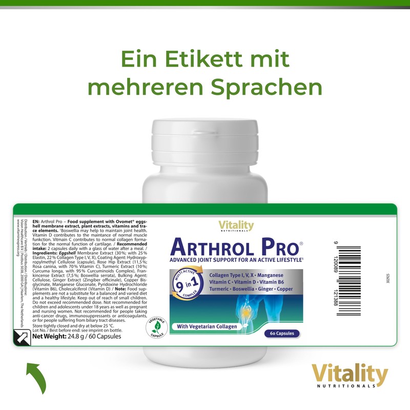 ARTHROL PRO Joint Capsules High Dose I 9-in-1 Multi-Active Complex