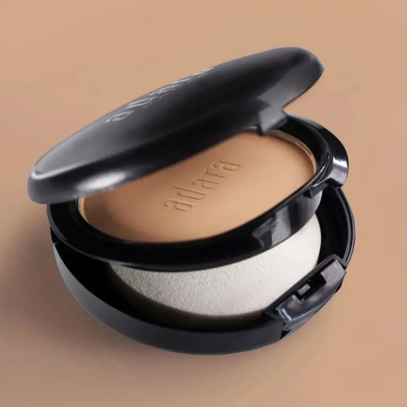 Polvo Compacto Adara Paris Cobertura Media Cosméticos Tono 01 Traslucent
