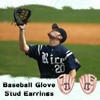 Baseball Gloves Earrings for Boys 925 Sterling Silver Ball Earrings