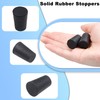10pcs 0# Black Tapered Shaped Solid Rubber Stopper for Lab