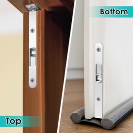 Ceoighe 2 Pack 7 Inch Flush Bolt for Double Door, Heavy Duty Chrome Plating Flush Latch Bolts, French Lock for Opening and Composite Wood Double Dummy Door (Chrome Plating Color)