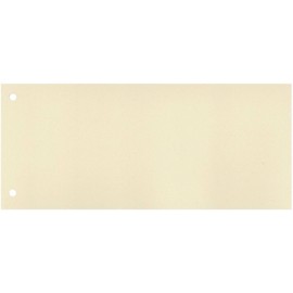 Q-Connect KF00514 Dividers, Colour Tabs, File Flags, Universal Index Dividers 10.5 x 24 cm, Pack of 100, Chamois