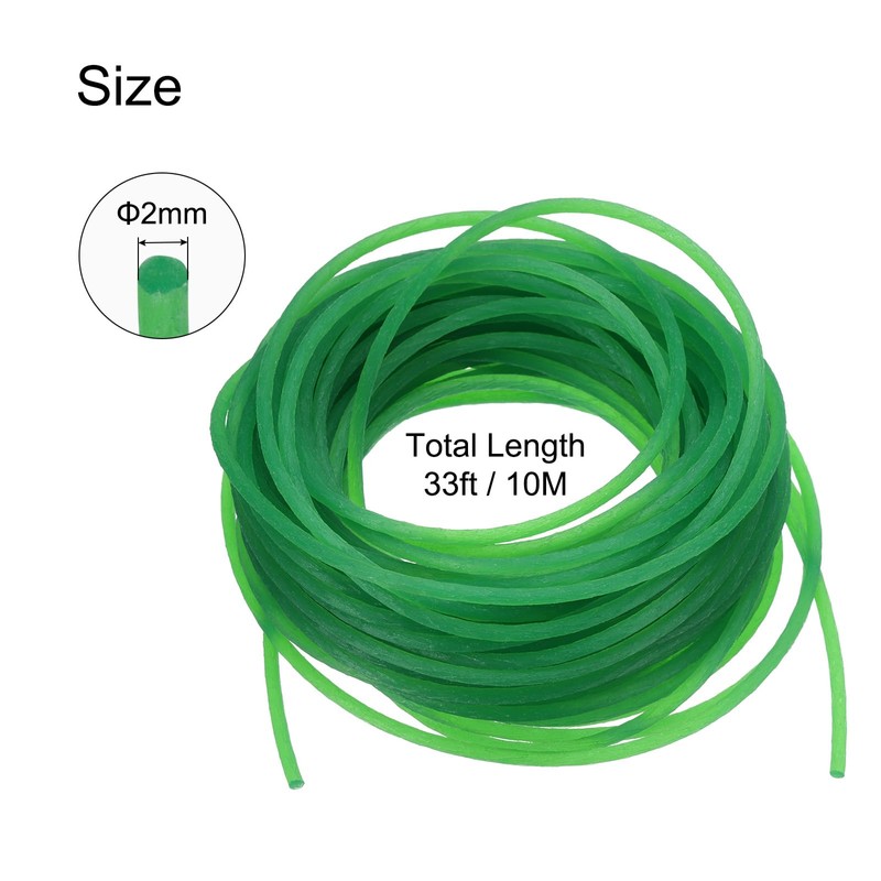 QUARKZMAN Polyurethane Round Belt, 2 mm Diameter, 10 m (33