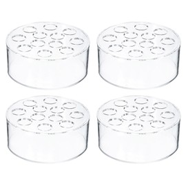 sourcing map 4 Pcs Acrylic Flower Vase, 6 Inch Round Floral Centerpiece for Dining Table, Round Flower Vase for Centerpieces Weddings Party Home Decor