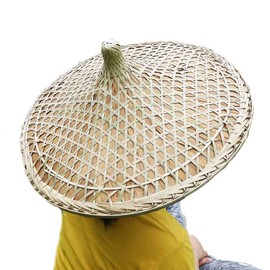 Z-ONE Rice Hat Chinese Cantonese Traditional Bamboo Hat Dia. 20.5"