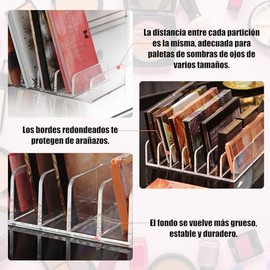 Organizadores De Paletas De Sombras De Ojos, Paquete De 2 Organizadores De Maquillaje De Paleta De Sombras De Ojos Acrílicas, Organizador De...       