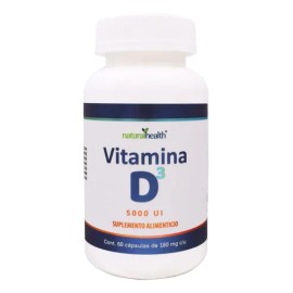 Natural Health Vitamina D3 5000ui 60 Cápsulas