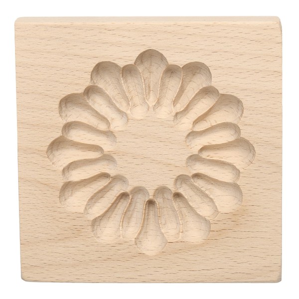 HARFINGTON Wooden Cookie Mould 3.94" x 3.94" Wooden Cookie Biscuit