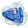 Uoark Pool Vacuum Head Bottom Brush, Triangular Weighted Transparent Pool
