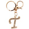 TOMOTHY Initial Key Chain, Initial Charm, Pair of Keychains, Women's,