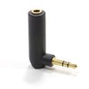 kenable 3.5mm Stereo Jack Socket to Male Right Angle Adapter