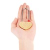 VeYocilk 2PCS Love Lock Single Heart Gold Padlock:3.5" 50mm Engraved