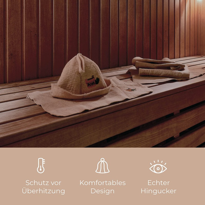 Sauna Hat – Model Germanius (Dark) – 100% Cotton –