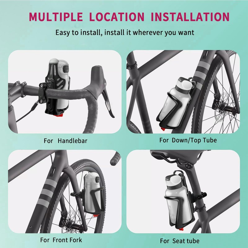 Bike Water Bottle Holder (for Handlebar & Frame), Motorcycle Cup