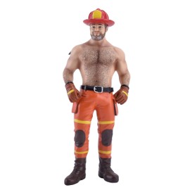 December Diamonds 55-55344 Poke The Bear Series, Fireman Bear Ornament 7 Inches