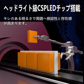 CIWENDAN Stealth Valve S25 180° Single LED Turn Signal, Amber, Single, Built-in Canceller, High Fla Prevention Resistor (Indicator Malfunction/Ghost Light Prevention Prevention), Reflector Colorized