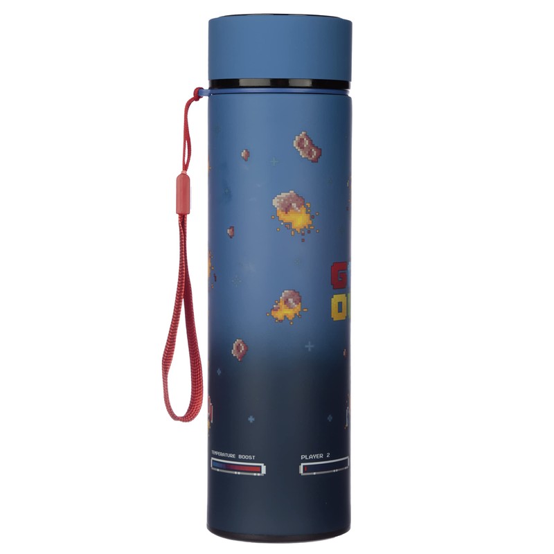 Puckator Game Over Stainless Steel Insulated Bottle with Digital Thermometer