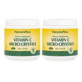 NaturesPlus Vitamin C Micro-Crystals - 8 oz, Pack of 2 - Antioxidant - Supports Immune Health & Overall Well-Being - Vegan, Gluten Free - Approx. 90 Total Servings