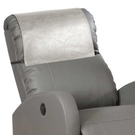 Xmntdo Recliner Headrest Protector,Non Slip Waterproof Headrest Cover,Leather Recliner Headrest Cover for Sofa,Furniture,Living Room,Office Chair 17x27 in(Beige)