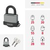 ABUS 49976 Aluminium Padlock with 6401 Alike Keyed - Silver