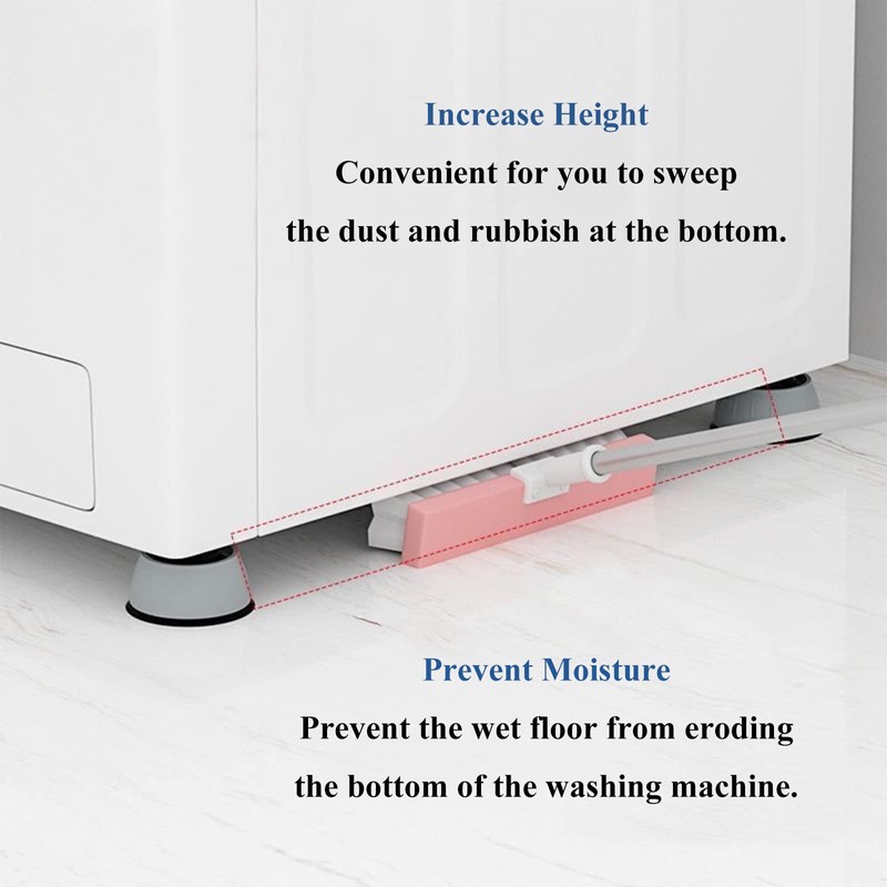 4Pcs Anti Vibration Pads for Washing Machine, Shock & Noise