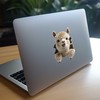 Llama Hole Decal – 3D Fluffy Alpaca Vinyl Sticker –