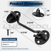 LUDACOO 4" Hook and Eye Gate Latch, Sturdy Thickened Barn