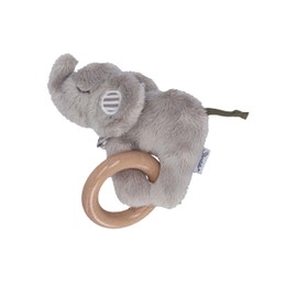 Sterntaler Baby Unisex Grasping Toy Figure with Grasping Ring Elephant Eddy - Baby Grasping Toy for Babies - Grey