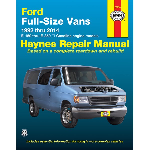 Ford Full-Size Vans E-150 thru E-350 Gasoline Engine Model 1992