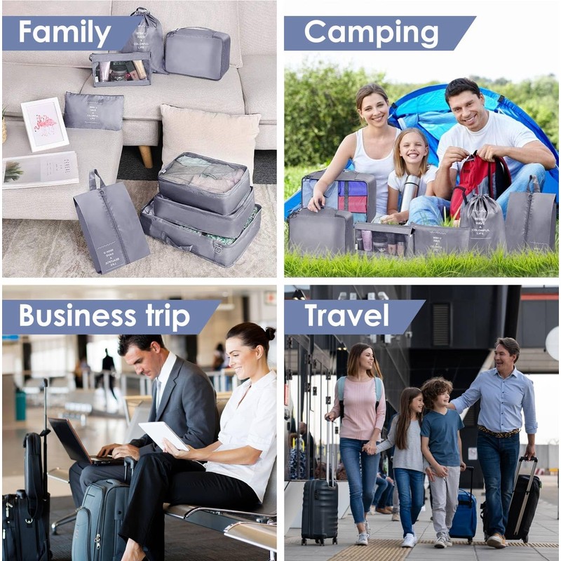 Travel Packing Cubes Set,9 Set Packing Cubes Luggage Packing Organizers