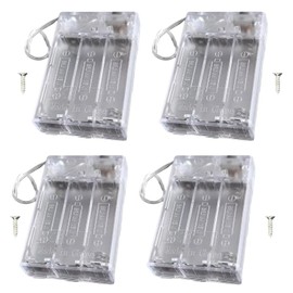 BKAEIMSTWR 8PCS 3 AA LED String Battery Holder and Screws, 3 x 1.5V AA Battery Holder and Switch for LED String Light DIY or Fixing