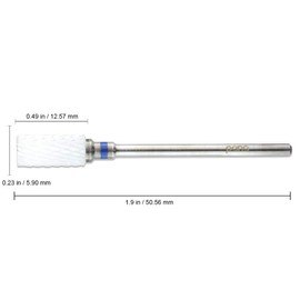 Pana Professional - Flat Top Small Barrel White Ceramic Bit 3/32" Shank Size - Nail Drill Bit for Dremel Machine