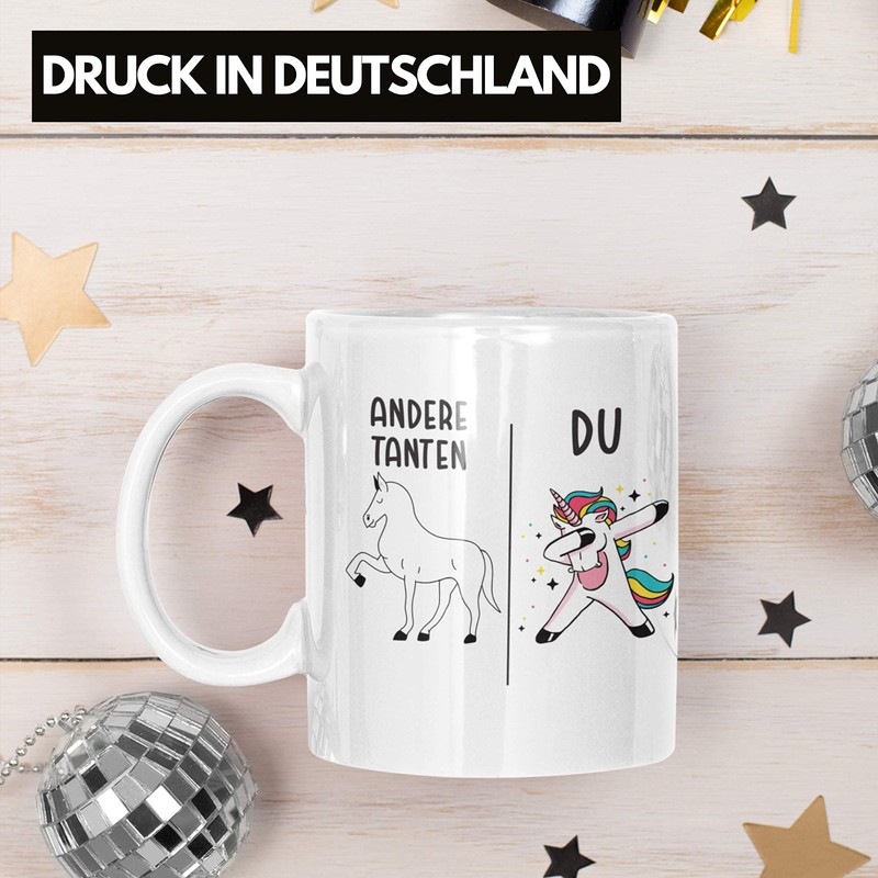 Keramik , Beste Tante Geschenk Tasse mit Spruch Kaffeetasse für