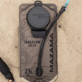 Mazama Trailflow Delta Tactical Insulated Hydration Reservoir with Insulated Tube. Military-Grade, BPA-Freee, Taste-Free Materials. Large 88mm Fill Port with Rubber Grip Twist Cap. 2.5L/85oz.