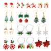 Christmas Earrings for Women Red Pearl Bow Earrings Christmas Gifts Christmas Tree Snowflake Candy Cane Earrings Christmas Stockings Xmas Holiday Earrings for Women Trendy Stuff