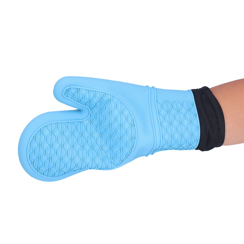 Silicone Oven Mitts with Cotton Heat Insulated Anti Scalding Baking