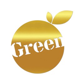 RDW Green Premium Sticker Decal Mirror Gold Metallic go Green Environmental #4 - Mirror Gold - 22" W x 22.39" H